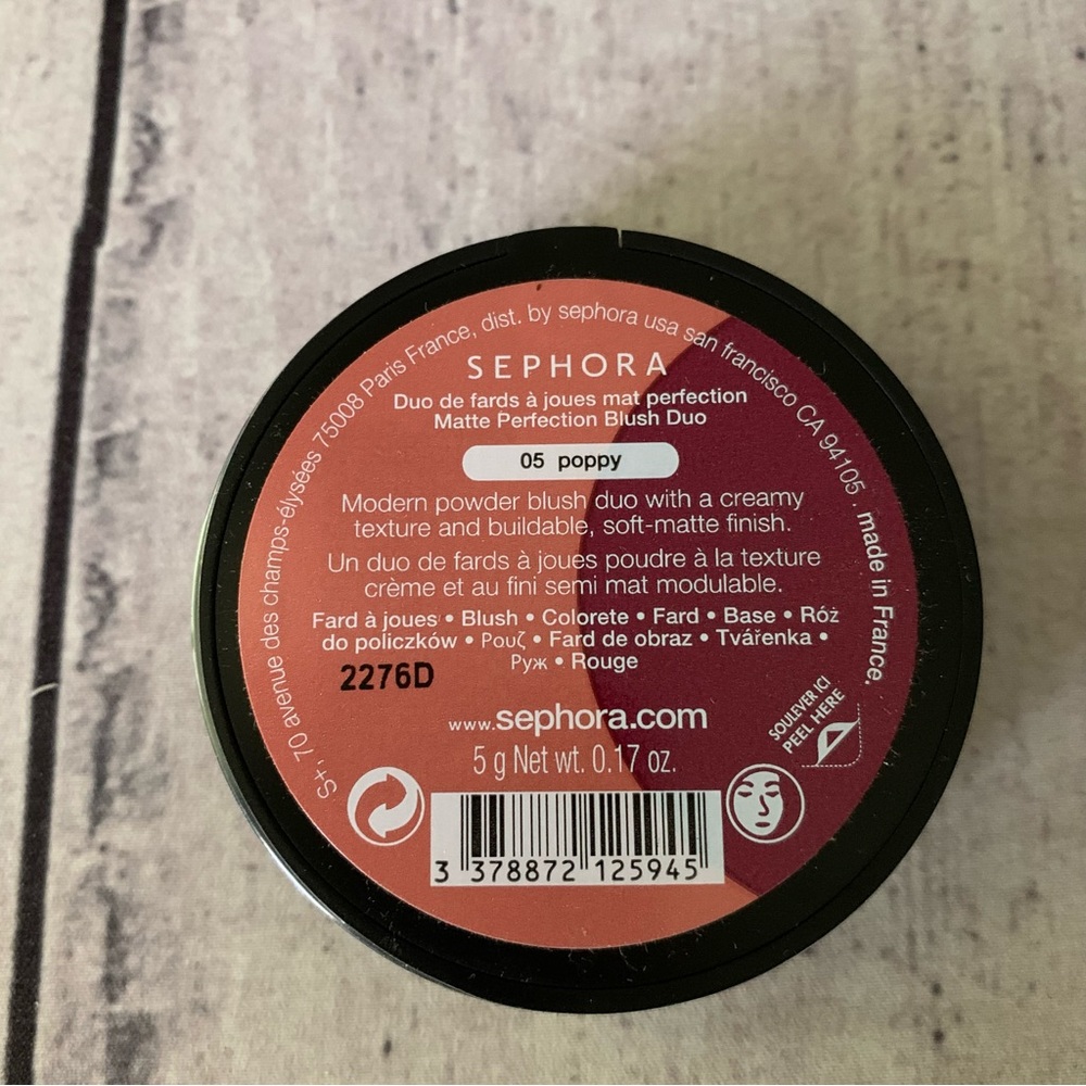 New SEPHORA Soft Matte Perfection Blush Duos -05 Poppy 5g Full Size